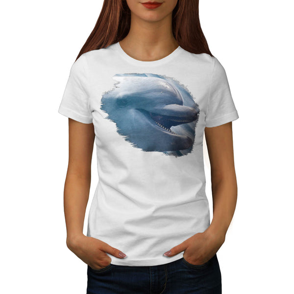 Joyful Dolphin Smile Womens T-Shirt