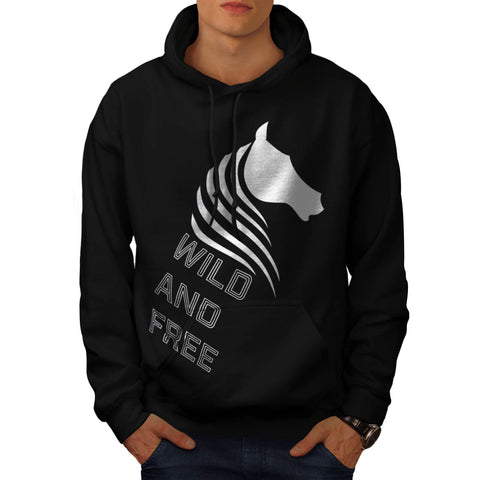 Wild And Free White Mens Hoodie