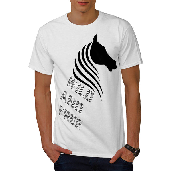 Wild And Free White Mens T-Shirt