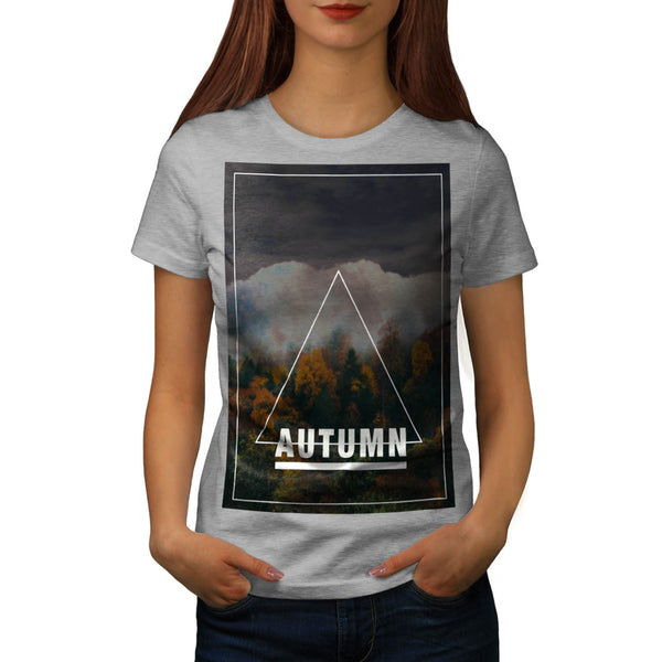 Autumn Tree Triangle Womens T-Shirt
