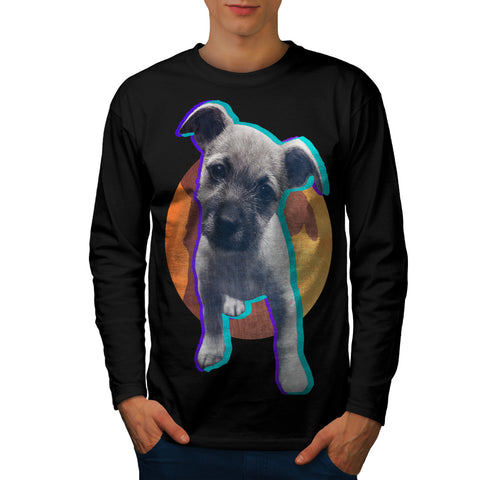 Jeans Pet Dog Buddy Mens Long Sleeve T-Shirt