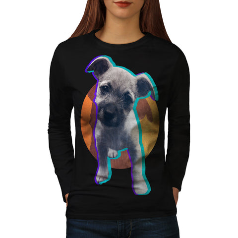 Jeans Pet Dog Buddy Womens Long Sleeve T-Shirt