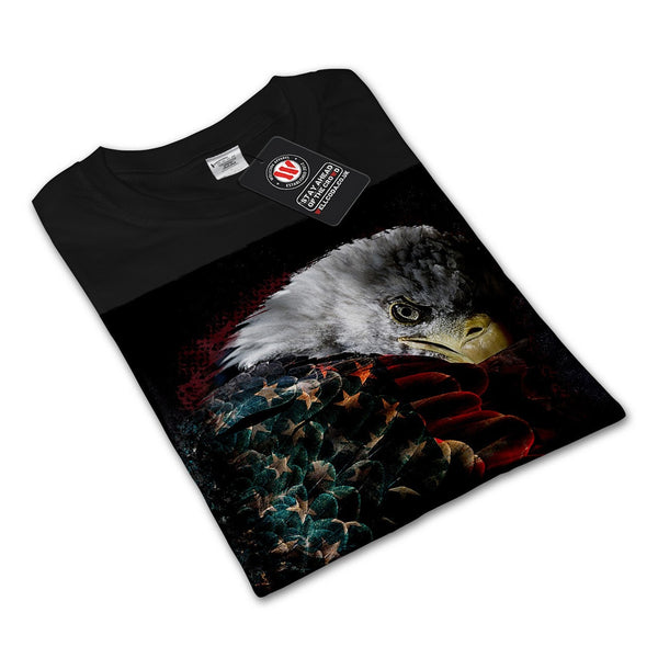 American Eagle Flag Womens Long Sleeve T-Shirt