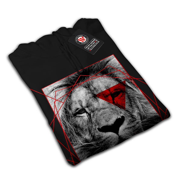 Geometrical Lion Mens Hoodie