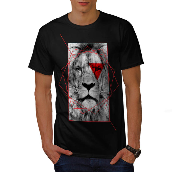 Geometrical Lion Mens T-Shirt