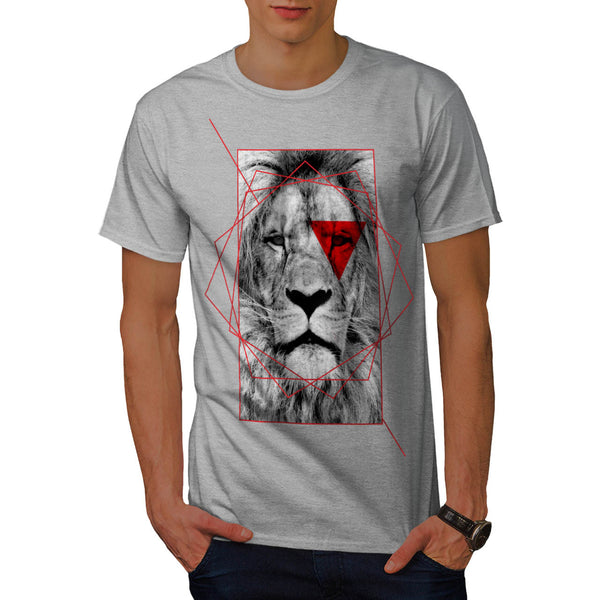 Geometrical Lion Mens T-Shirt