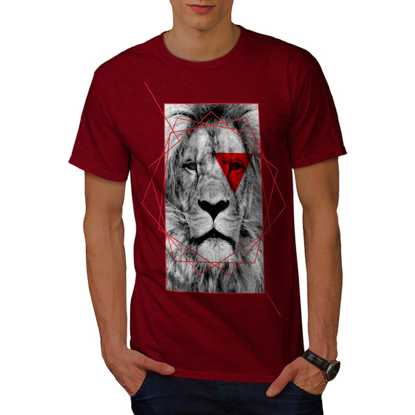 Geometrical Lion Mens T-Shirt