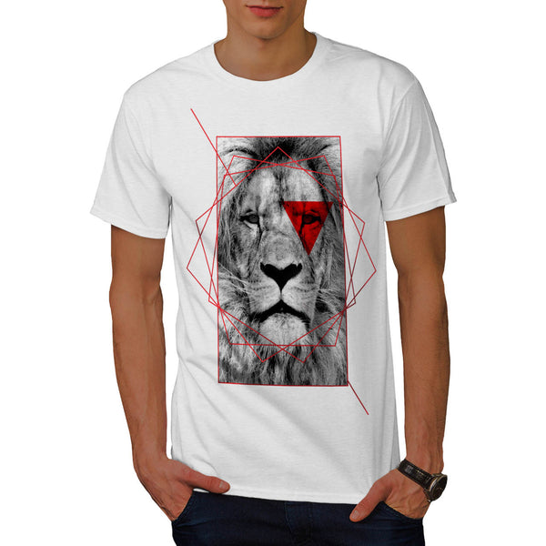 Geometrical Lion Mens T-Shirt