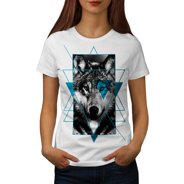 Wolfish Blue Shape Womens T-Shirt