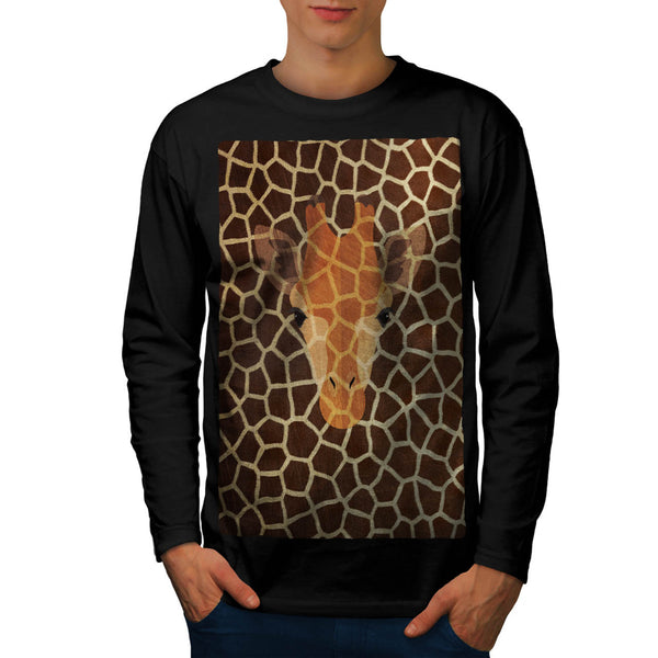 Giraffe Style Net Mens Long Sleeve T-Shirt