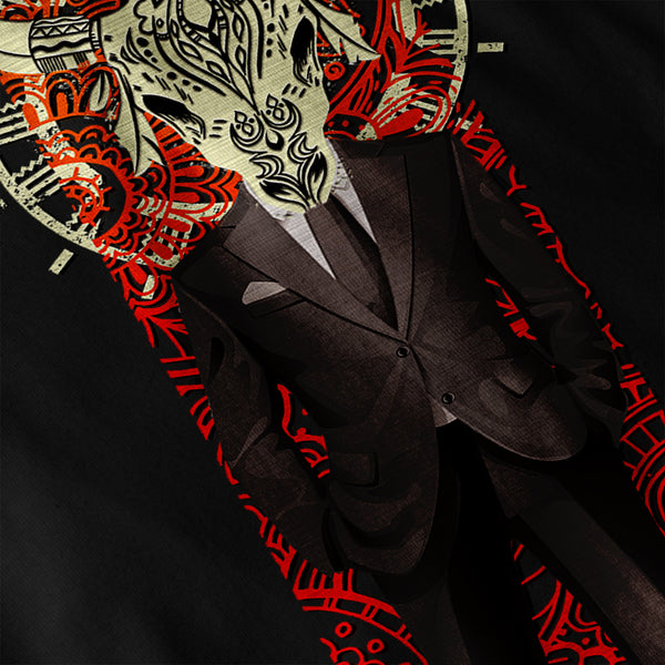 Skull Costume Beast Mens Long Sleeve T-Shirt