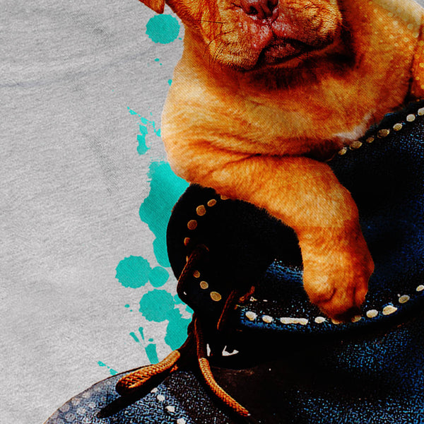 Blue Shoe Puppy Dog Mens T-Shirt