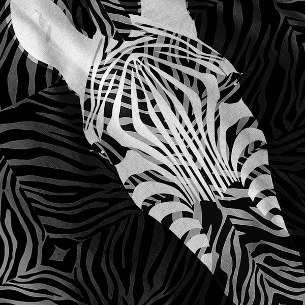 Zebra Silhouette Mens Long Sleeve T-Shirt