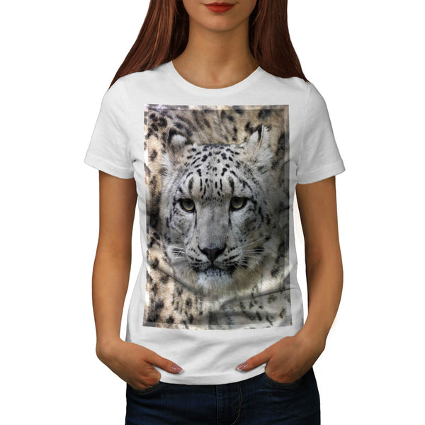 Snow Leopard Cat Womens T-Shirt