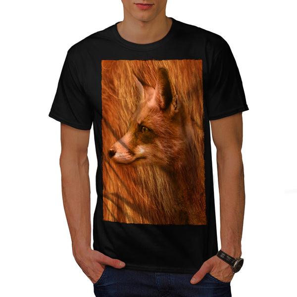 Flaming Red Fox Face Mens T-Shirt