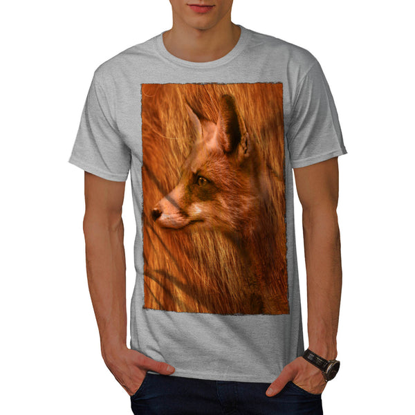 Flaming Red Fox Face Mens T-Shirt