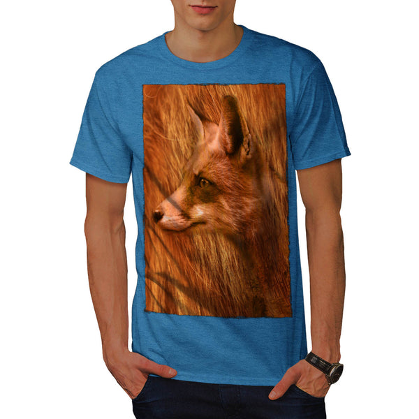 Flaming Red Fox Face Mens T-Shirt