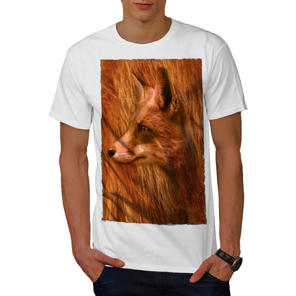 Flaming Red Fox Face Mens T-Shirt