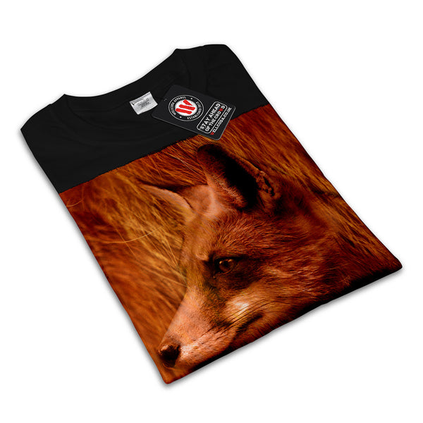 Flaming Red Fox Face Mens T-Shirt