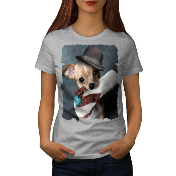 Puppy Slipper Fetch Womens T-Shirt