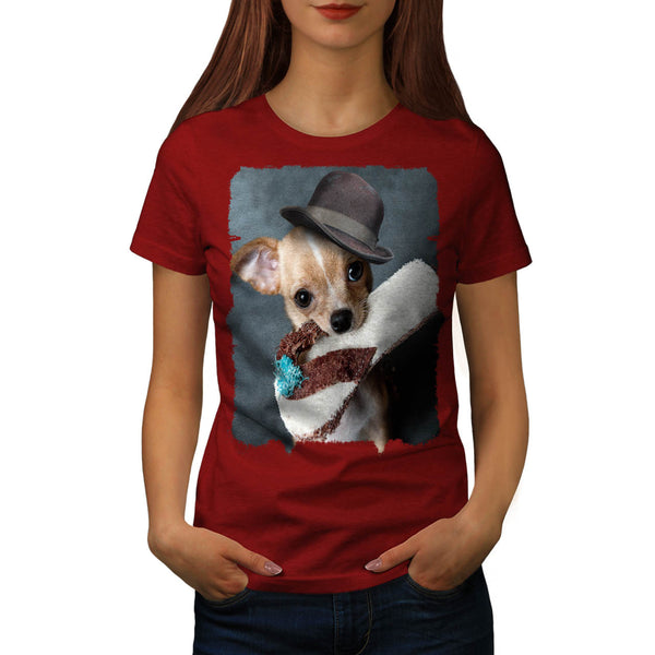 Puppy Slipper Fetch Womens T-Shirt