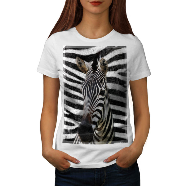 Zebra Background Womens T-Shirt