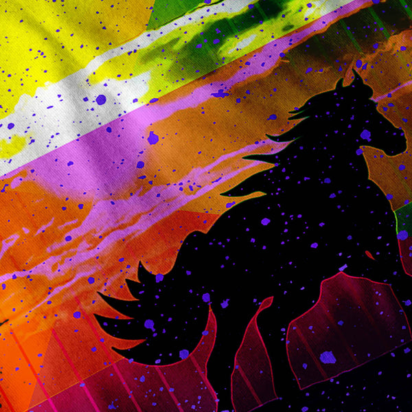 Colorful Horse Life Mens Hoodie
