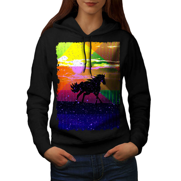 Colorful Horse Life Womens Hoodie