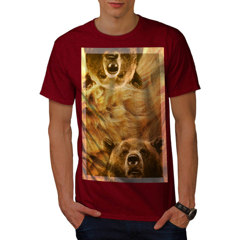 Bear Head Fun Joy Mens T-Shirt