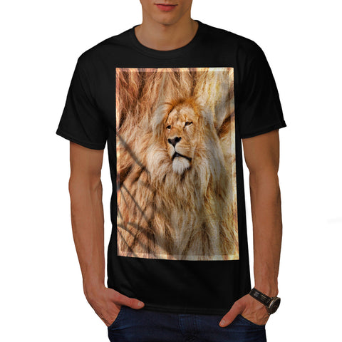 Lion Hairstyle Print Mens T-Shirt