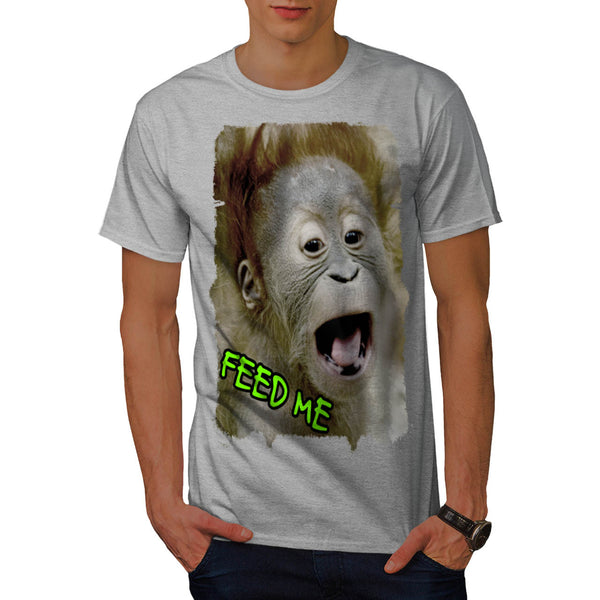 Feed Me Monkey Face Mens T-Shirt