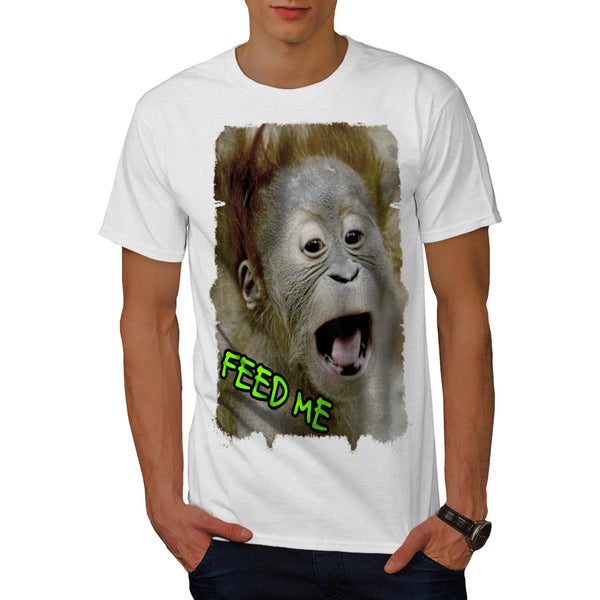 Feed Me Monkey Face Mens T-Shirt