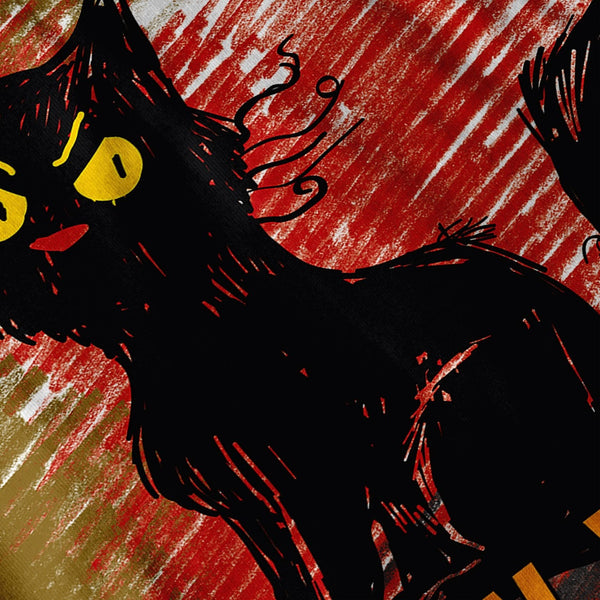 Angry Black Cat Meow Womens Hoodie