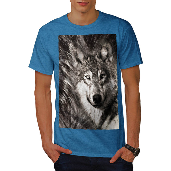 Lonely Wolf Face Mens T-Shirt