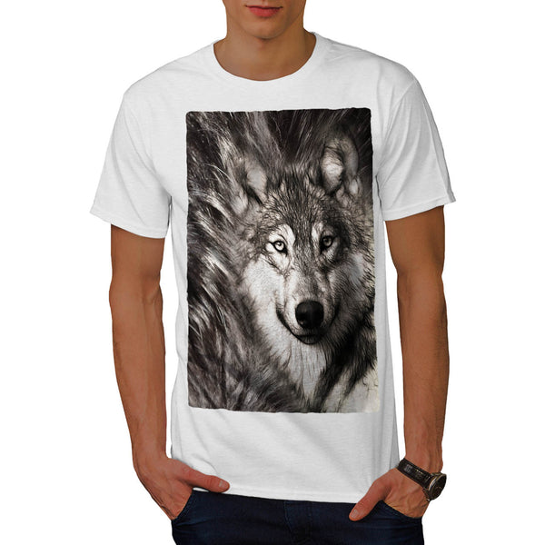 Lonely Wolf Face Mens T-Shirt