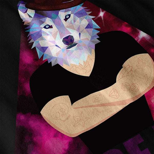Hipster Tattoo Wolf Womens T-Shirt