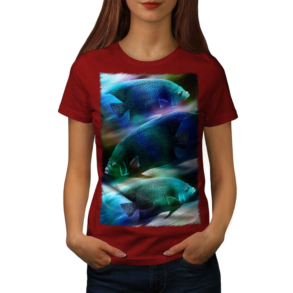 Polka Dotted Fish Womens T-Shirt
