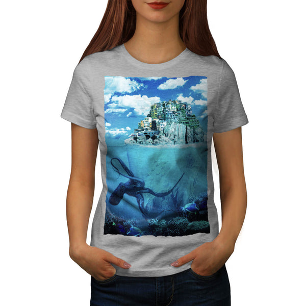 Octopus Island City Womens T-Shirt