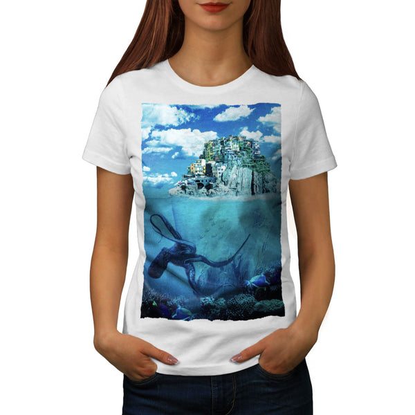 Octopus Island City Womens T-Shirt
