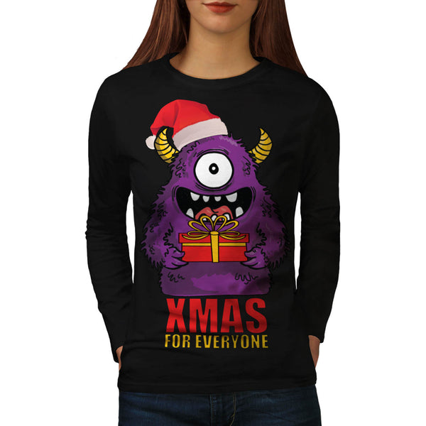 Christmas Monster Womens Long Sleeve T-Shirt