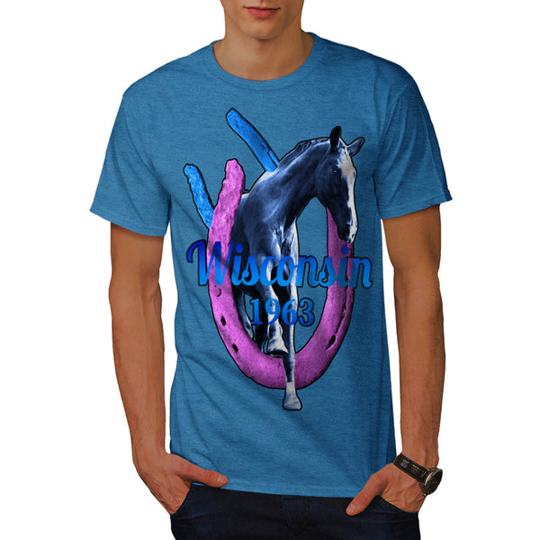 Wisconsin Horse Shoe Mens T-Shirt