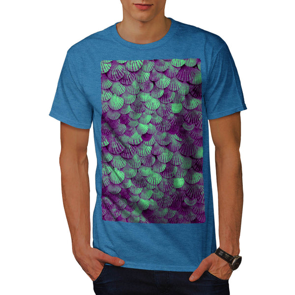 Green Shell Pattern Mens T-Shirt