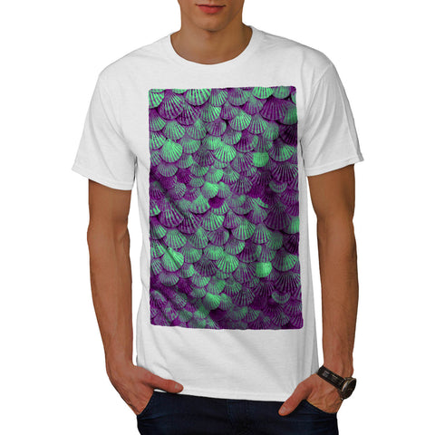 Green Shell Pattern Mens T-Shirt