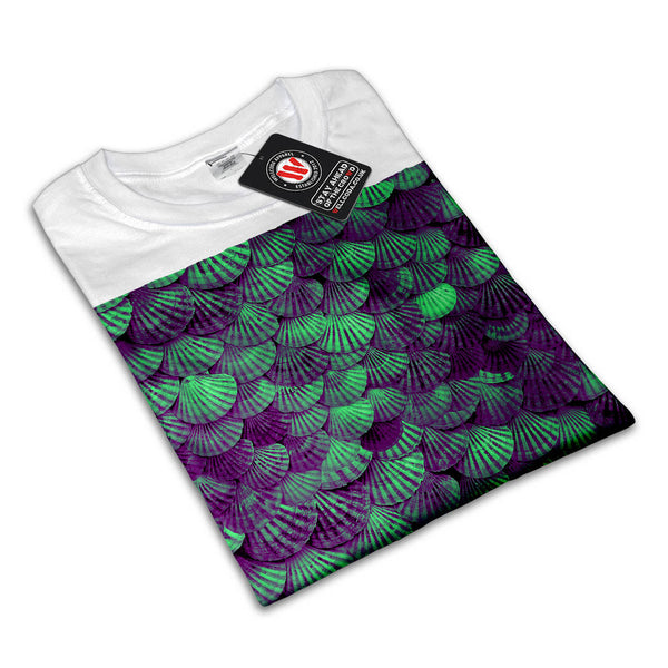 Green Shell Pattern Mens T-Shirt