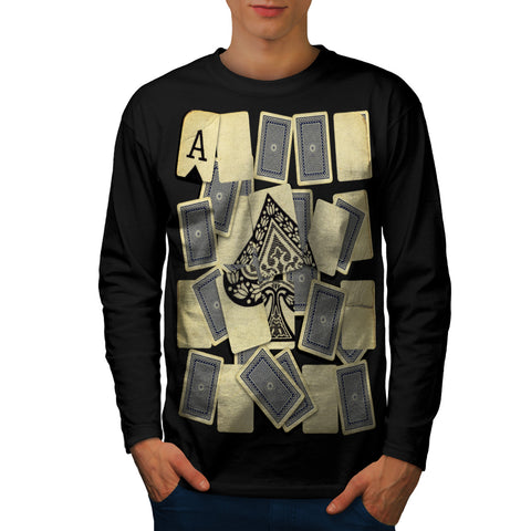 Card Game Play Fun Mens Long Sleeve T-Shirt