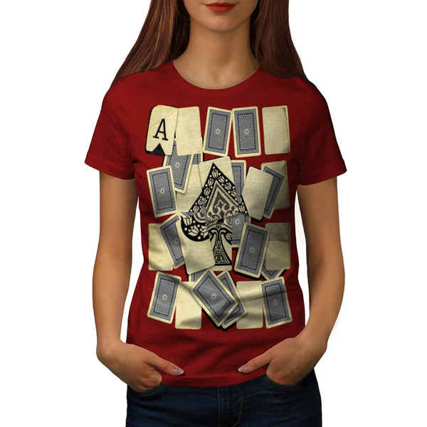 Card Game Play Fun Womens T-Shirt