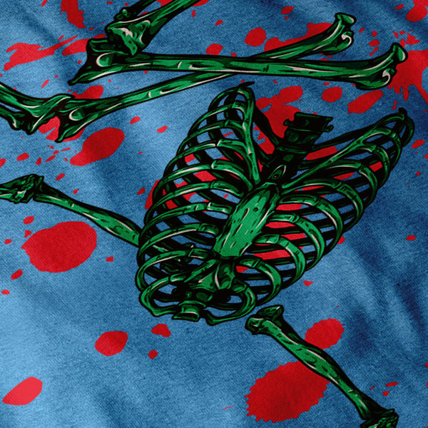 Skull Body Blood Art Womens T-Shirt