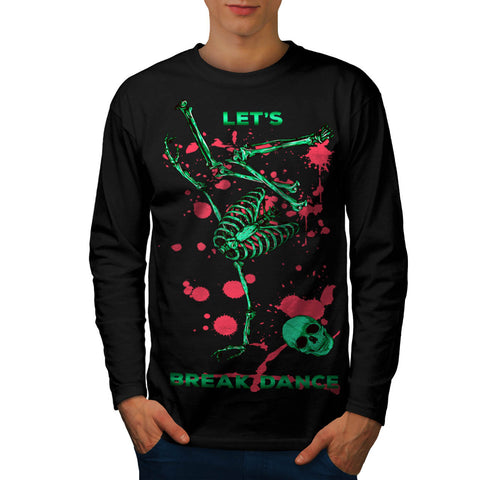 Skull Body Blood Art Mens Long Sleeve T-Shirt