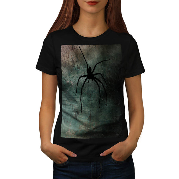 Scary Spider Web Art Womens T-Shirt
