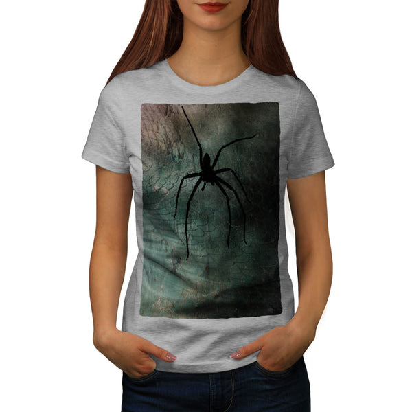 Scary Spider Web Art Womens T-Shirt